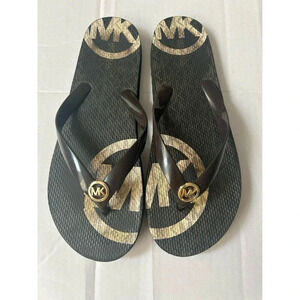 MK Michael Kors Brown flip flops Sandals womens Size 10